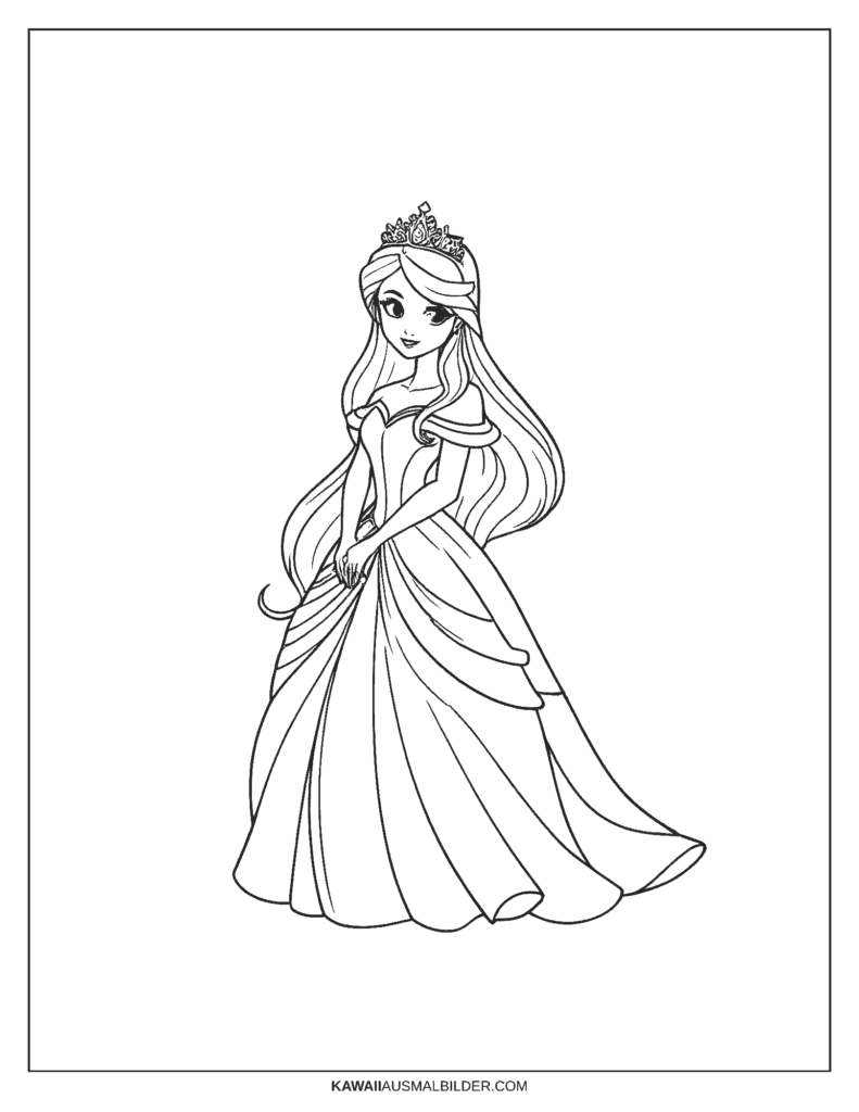 Ausmalbild Prinzessin