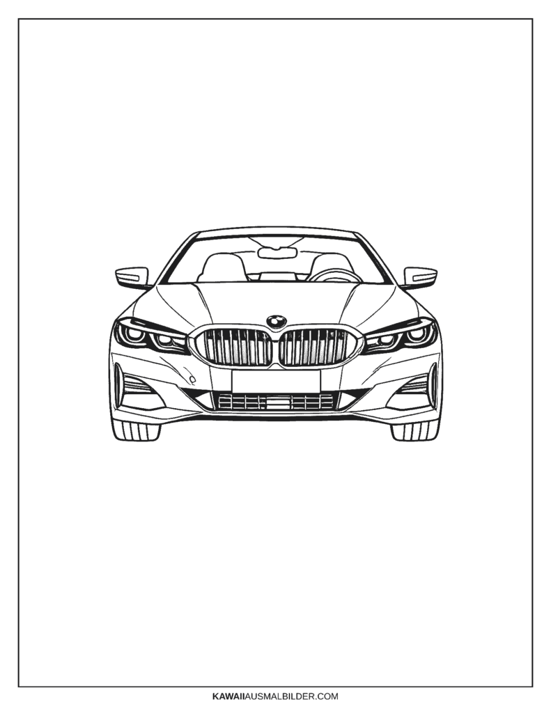 BMW m3 auto ausmalbild