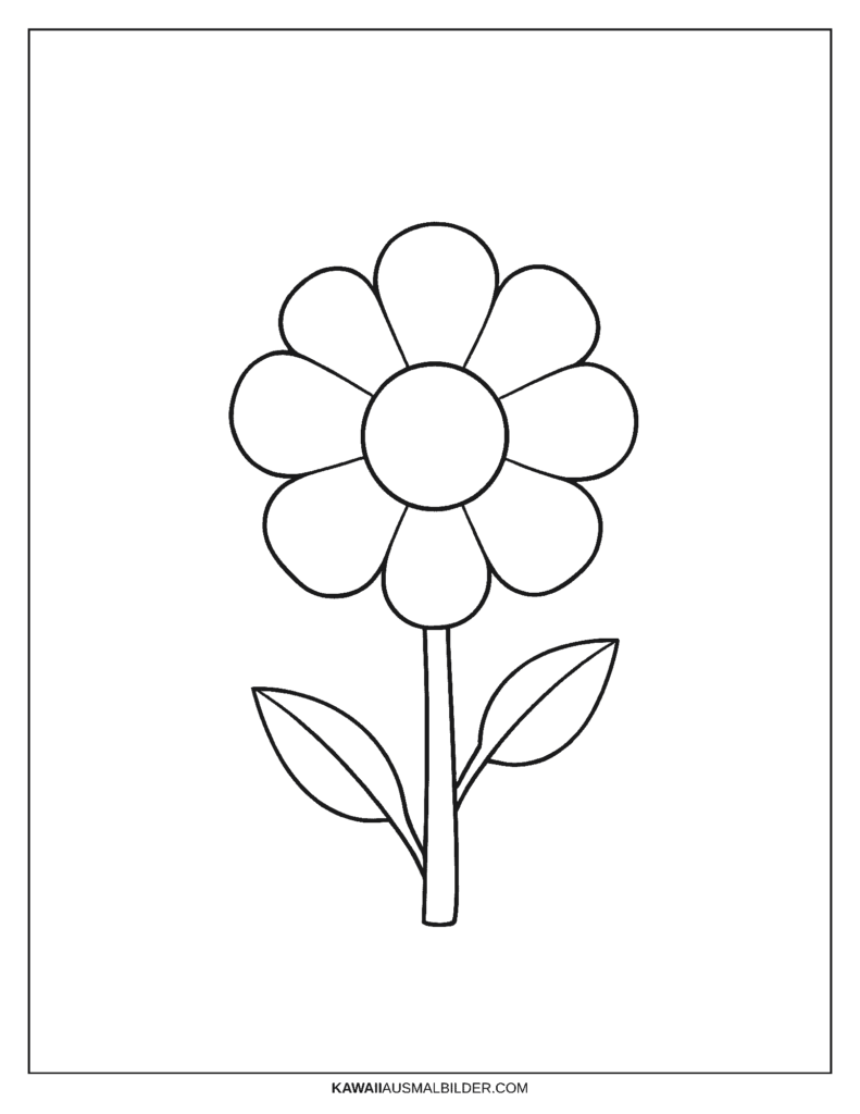 Blumen Malvorlage Kindergarten