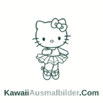 Hello Kitty Ausmalbilder zum Ausdrucken für Kinder
