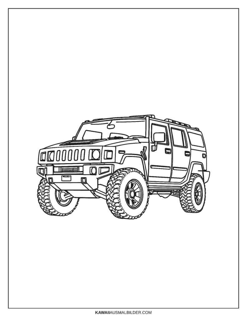  Hummer Ausmalbild