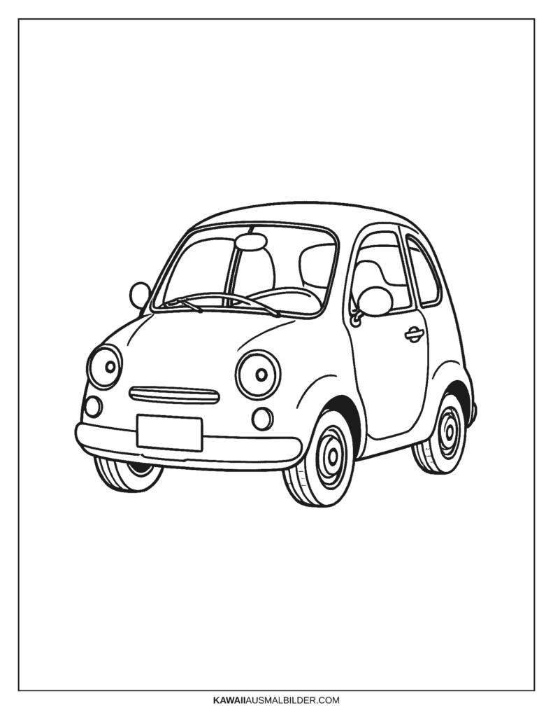 Little car coloring page