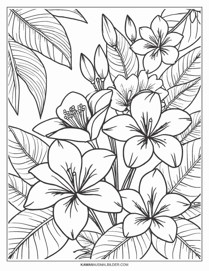 Malvorlage Tropische Blume