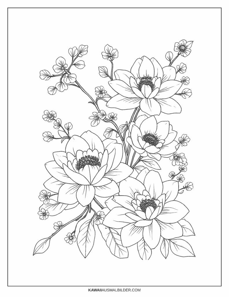 Malvorlage östliche Blume