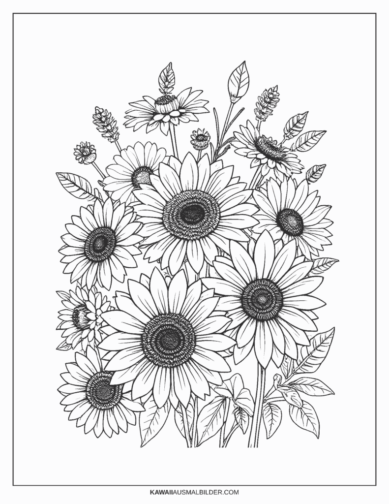 Malvorlagen Herbstblumen