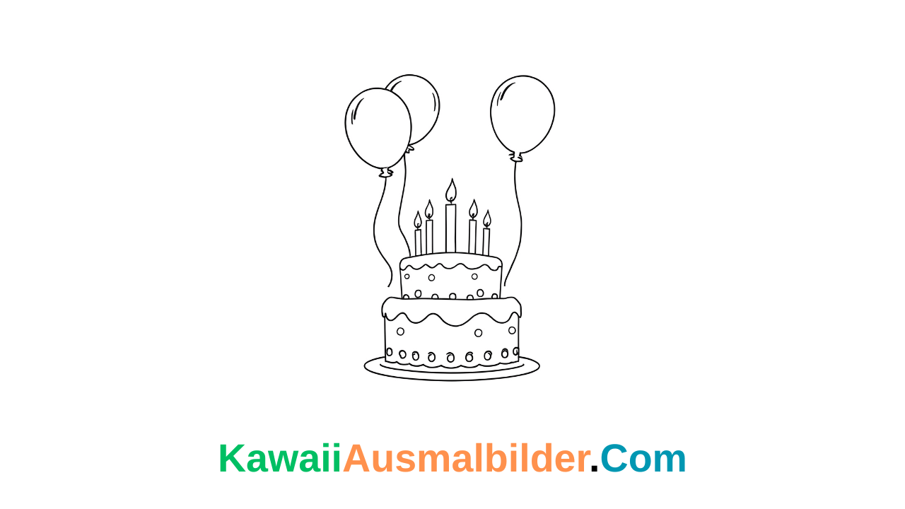 Niedliche Geburtstags Ausmalbilder zum Ausdrucken für Kinder
