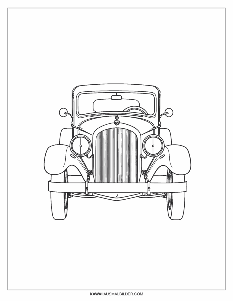 alte auto ausmalbild