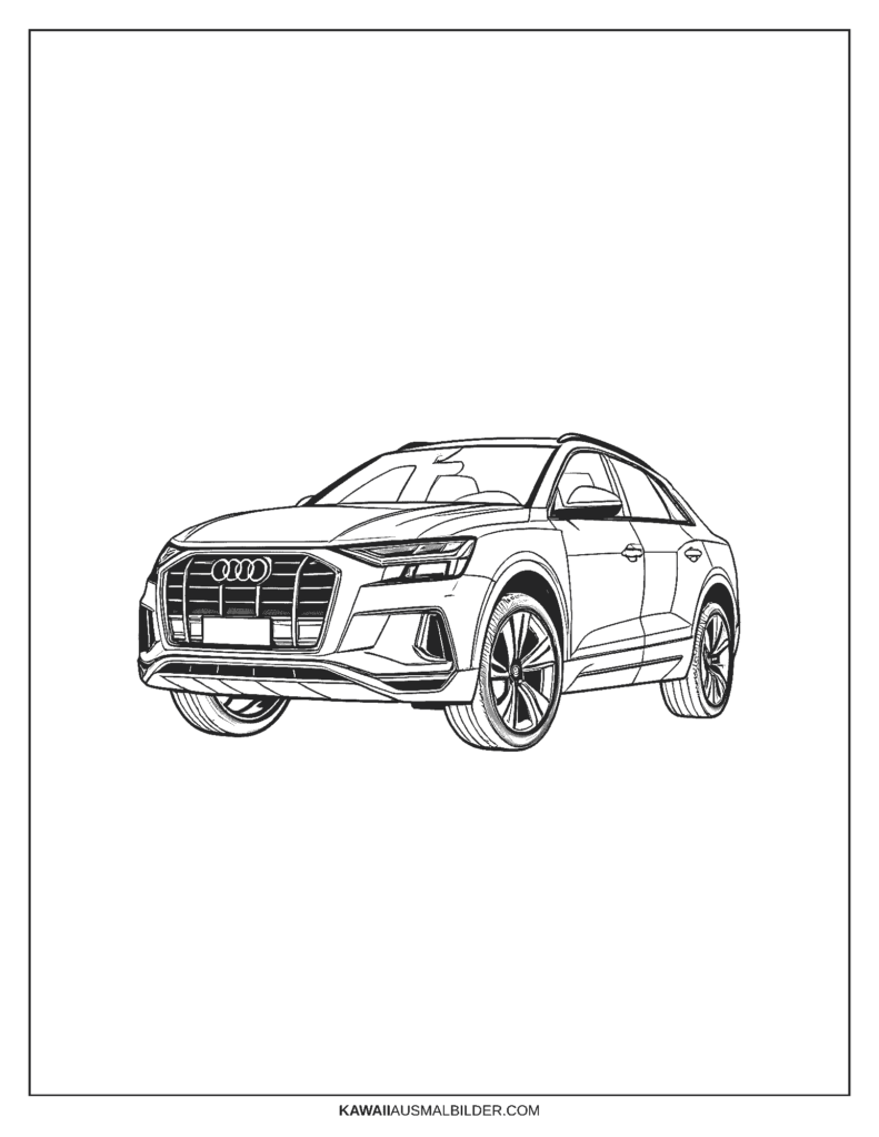 audi q8 ausmalbild