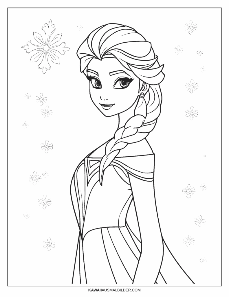 ausmalbild prinzessin elsa