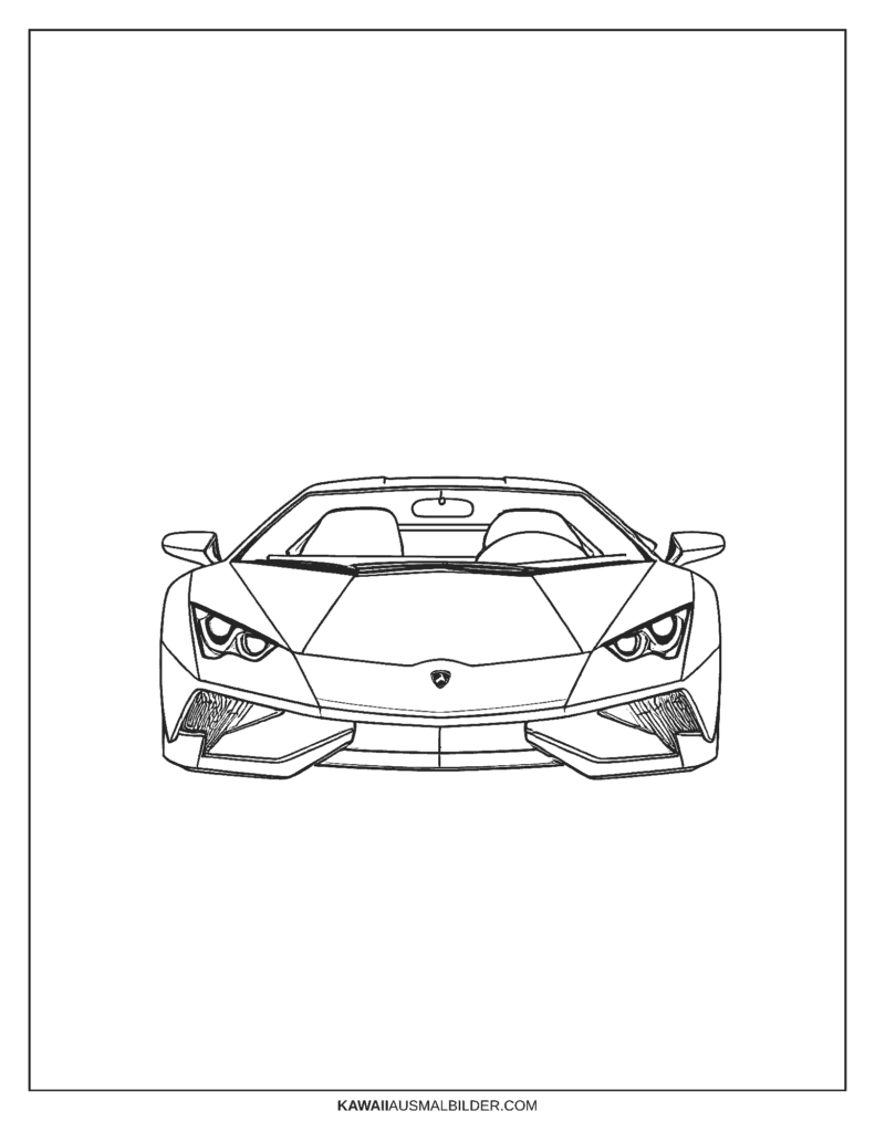 auto lamborghini ausmalbild 