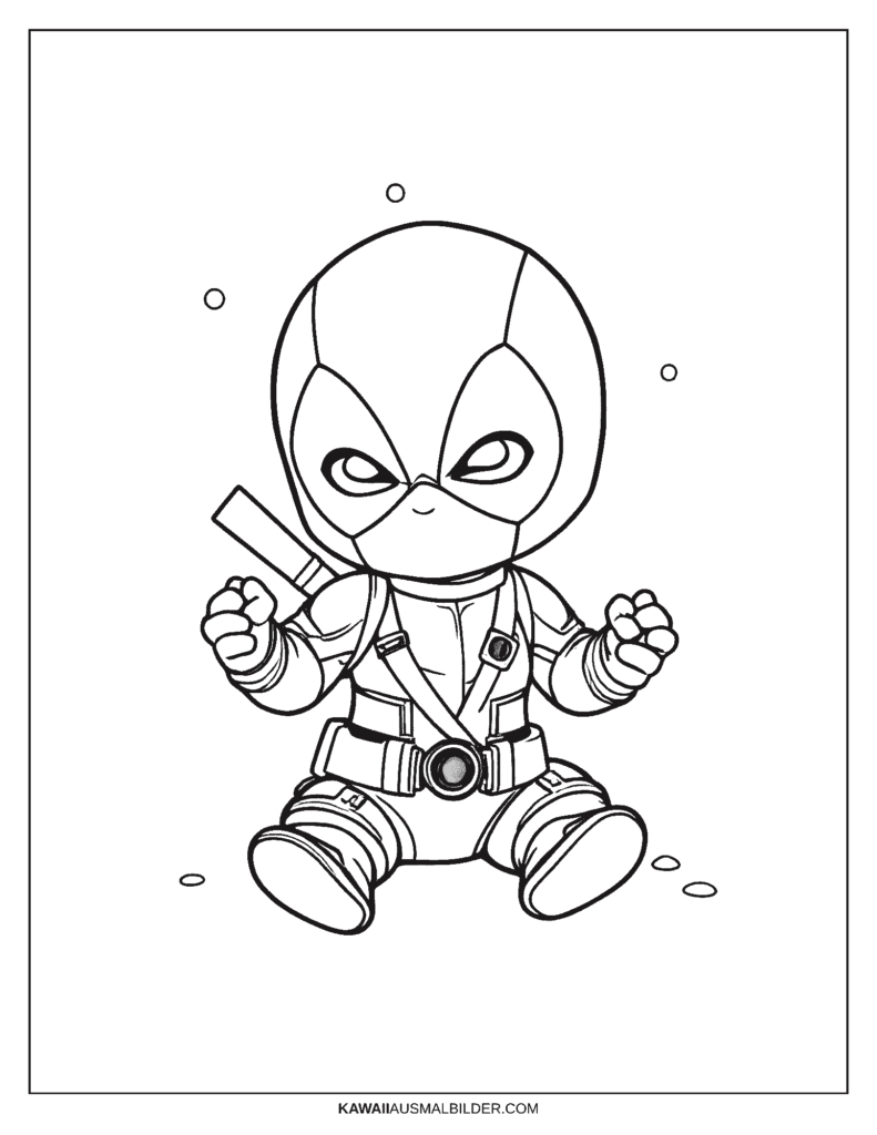 baby deadpool ausmalbild