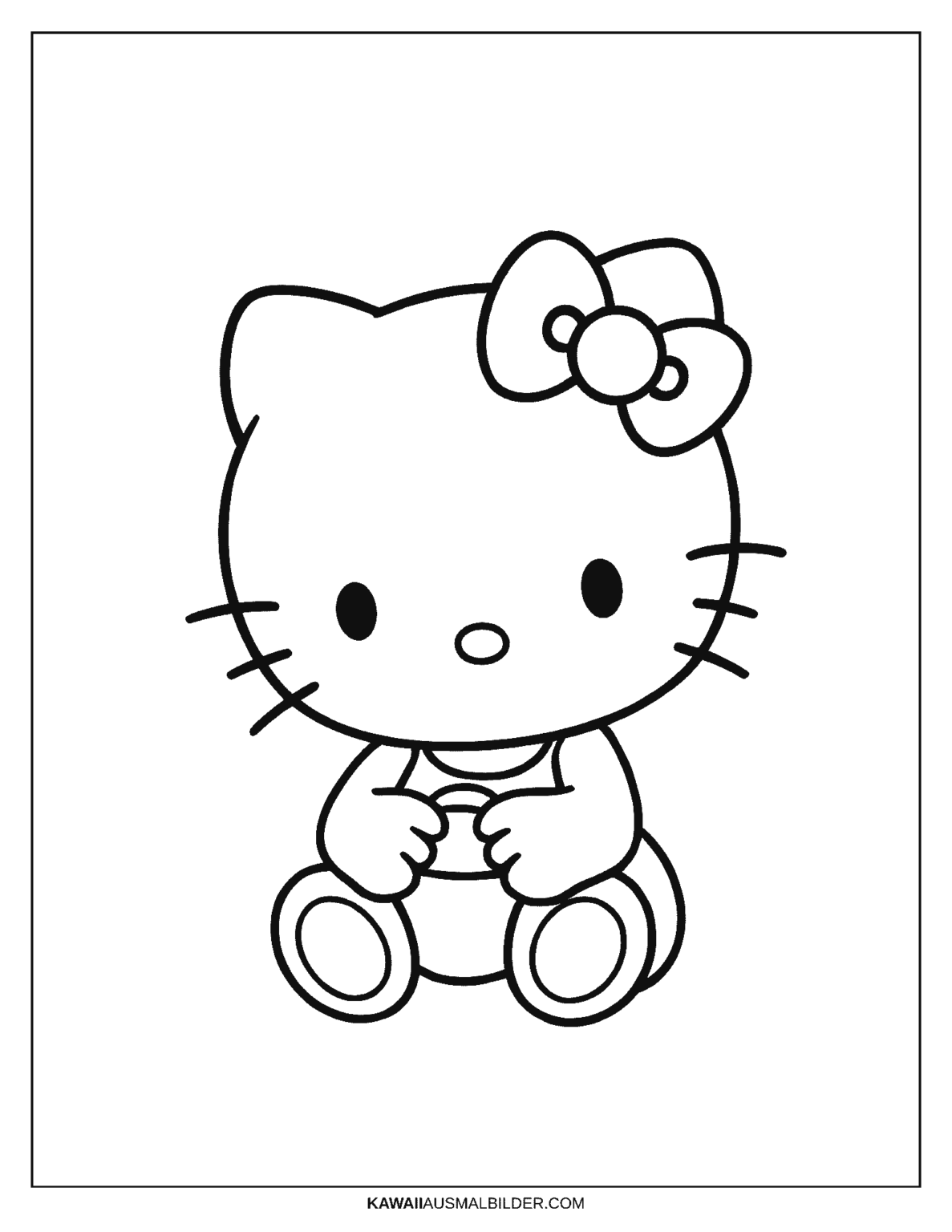 Hello Kitty Ausmalbilder zum Ausdrucken für Kinder [Pdf] - Kostenlose