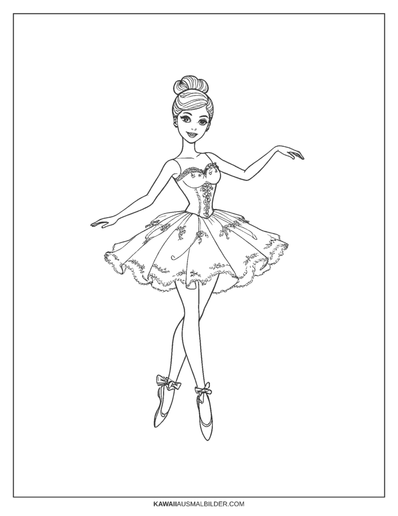 barbie ballett ausmalbild