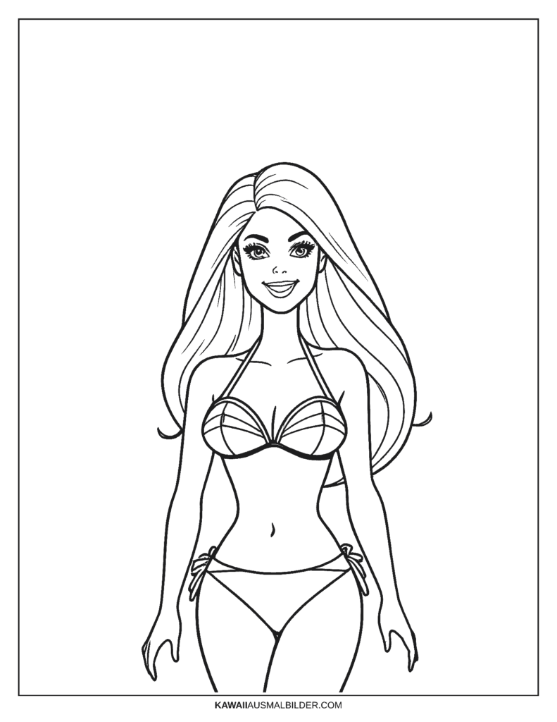 barbie bikini ausmalbild