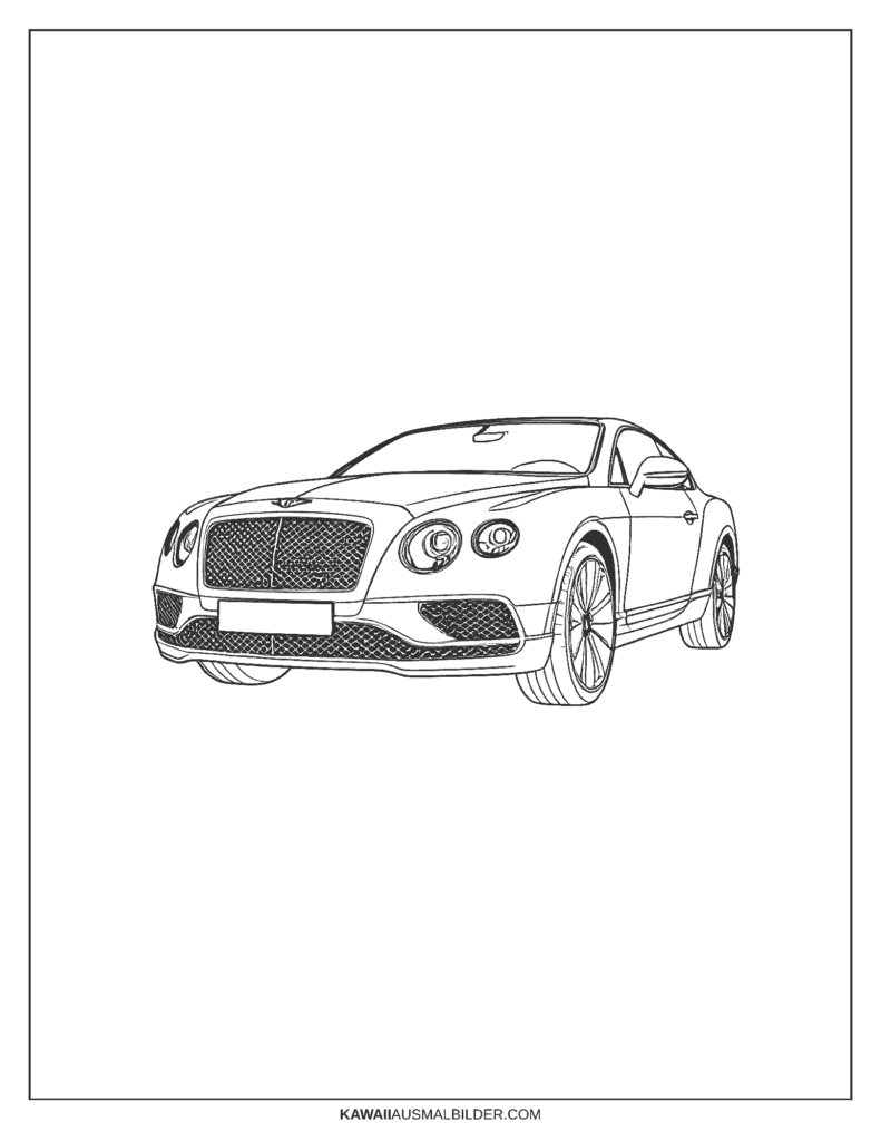 bentley auto ausmalbild