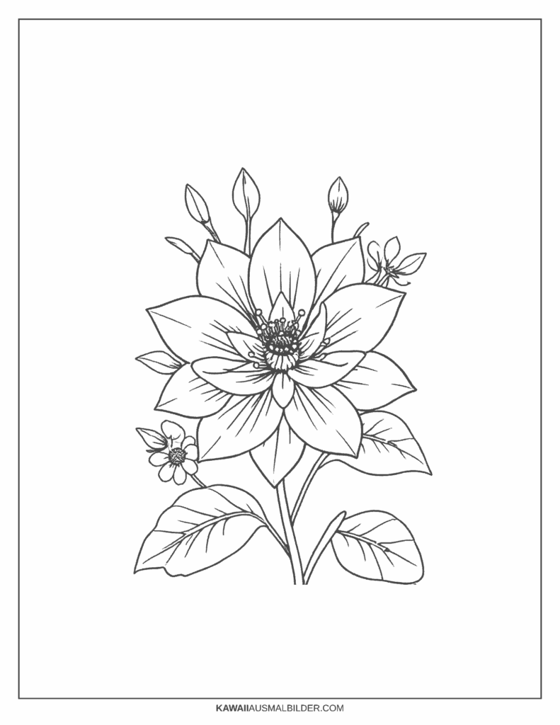 blumen ausmalbild erwachsene