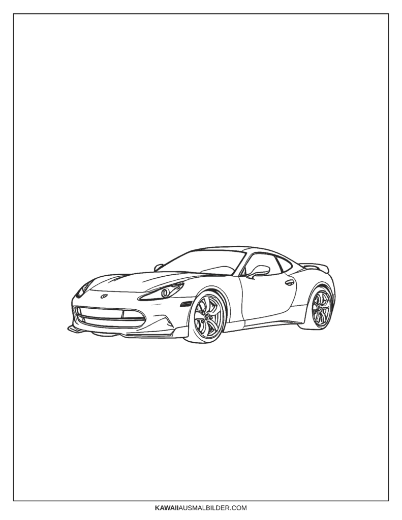 coole auto ausmalbild