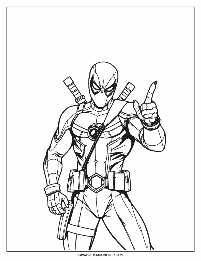 deadpool 3 ausmalbild