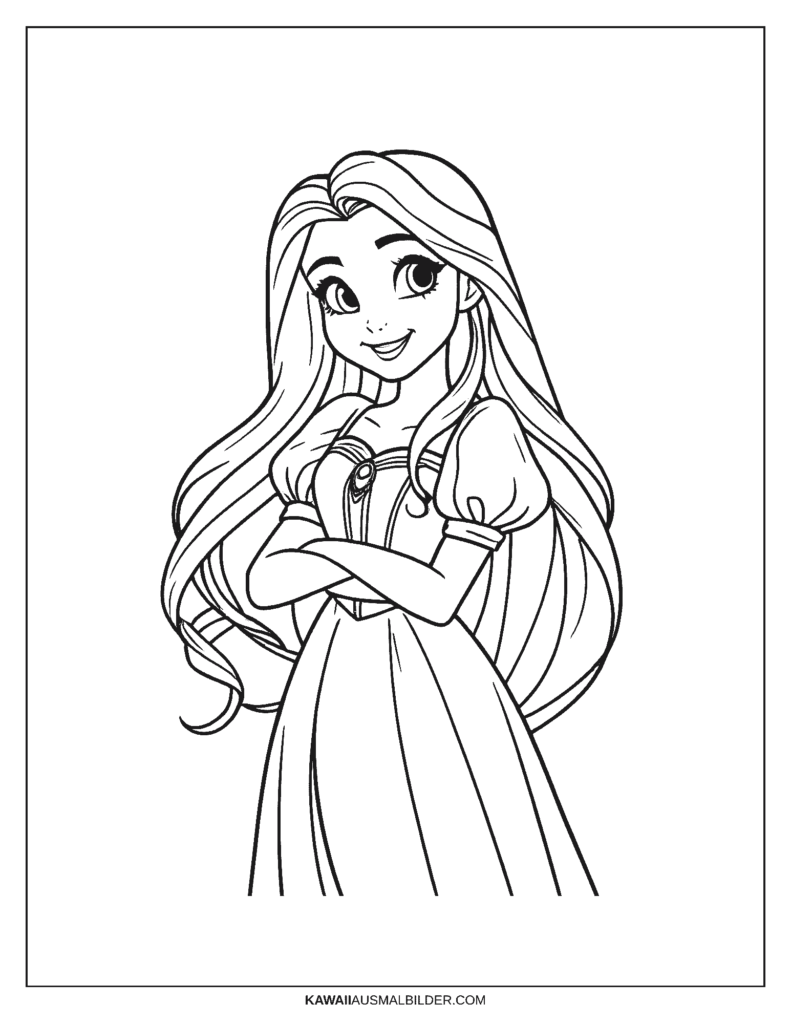 disney prinzessin rapunzel ausmalbild