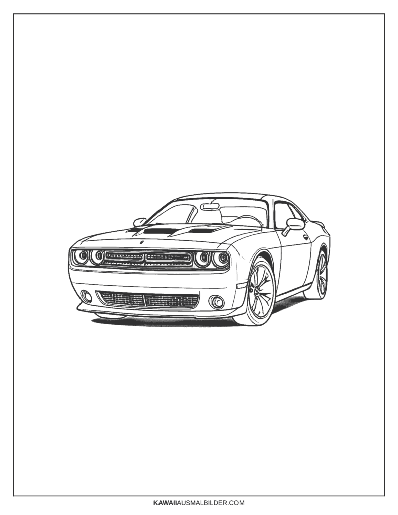 dodge auto ausmalbild