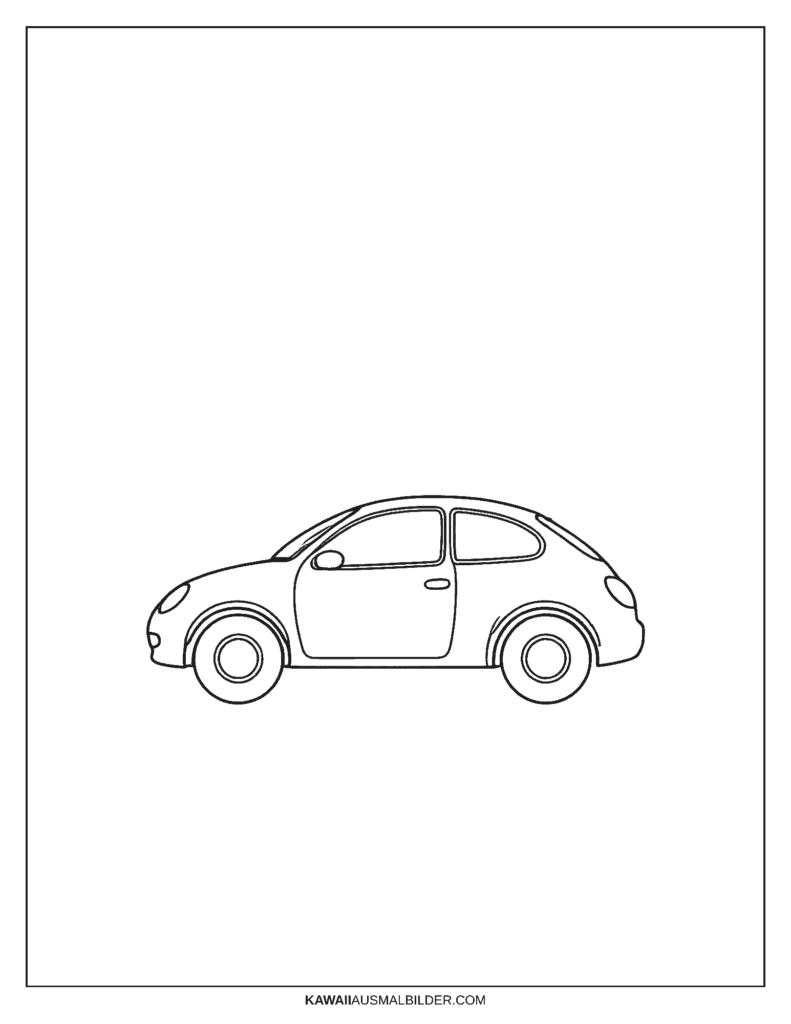 einfach auto ausmalbild