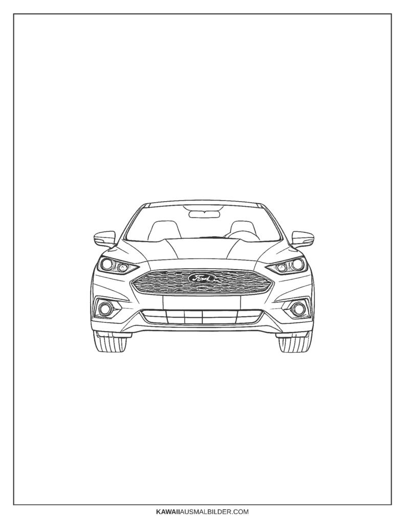 ford auto ausmalbild