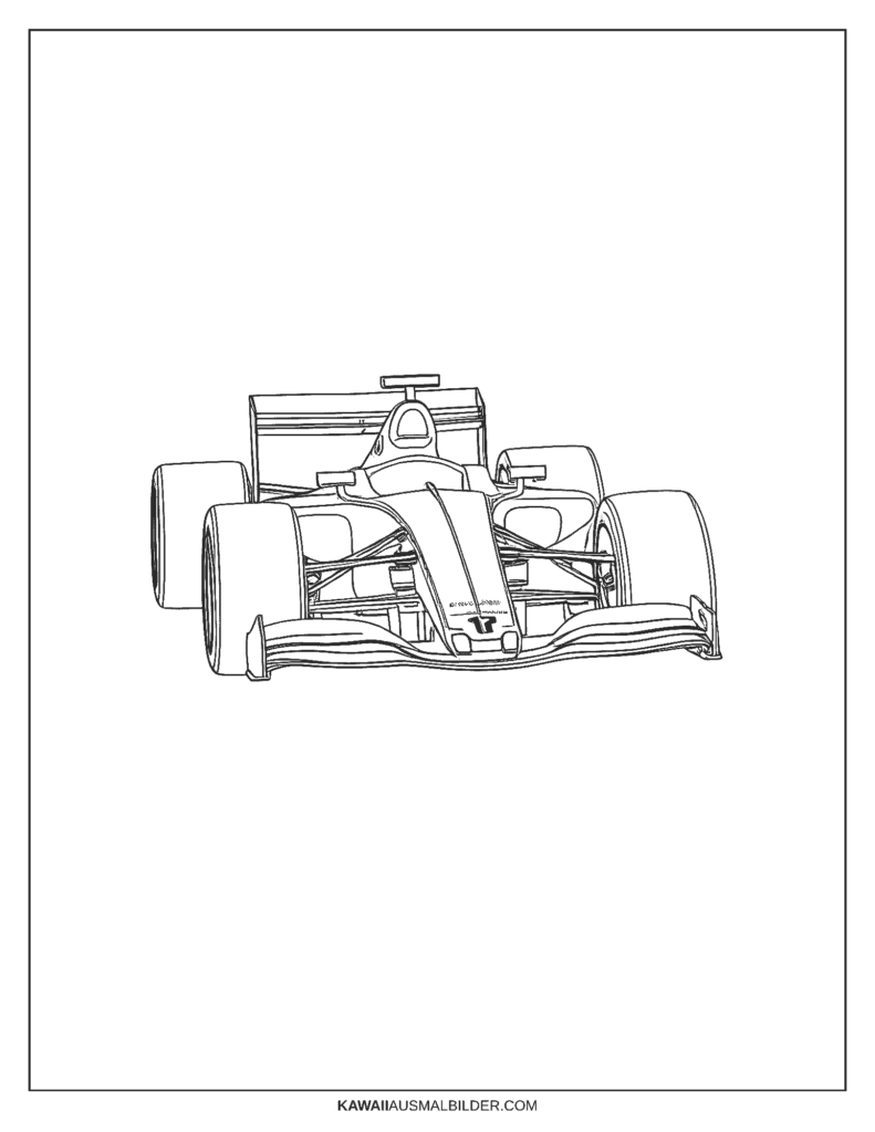  formel 1 auto ausmalbild