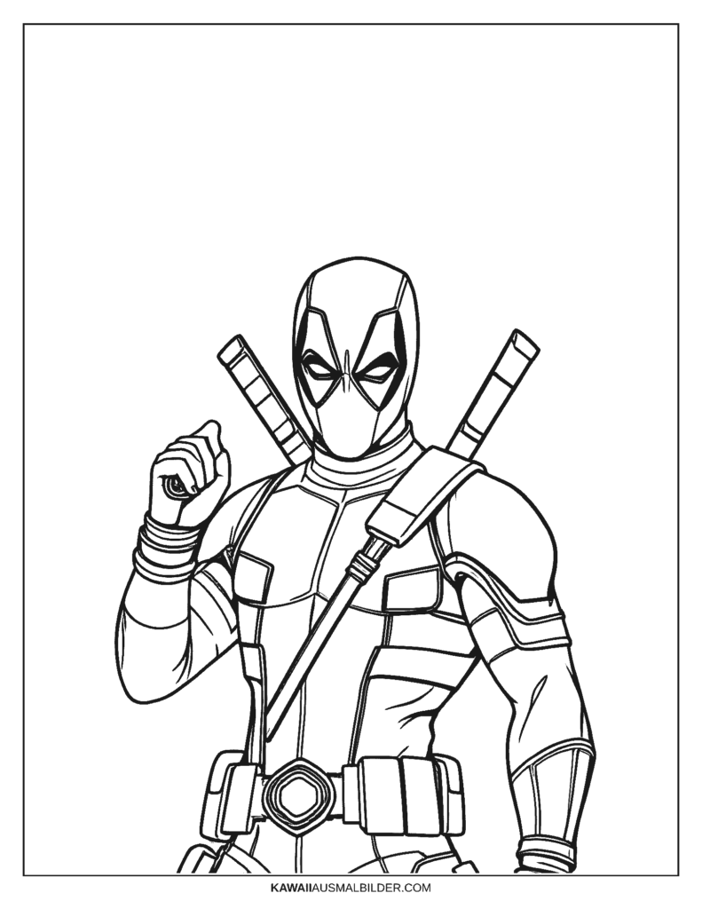 fortnite deadpool ausmalbild