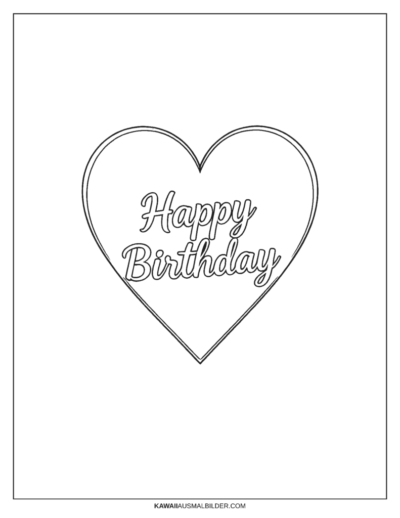 geburtstag herz ausmalbild