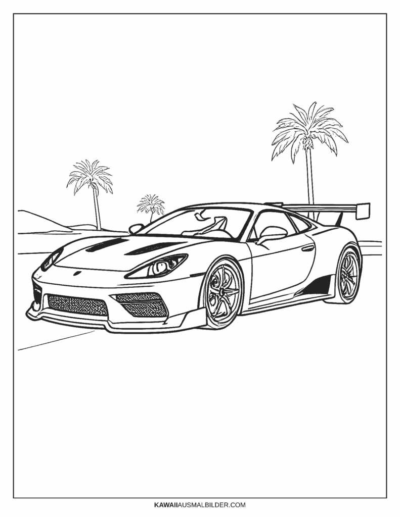 gta 5 auto ausmalbild