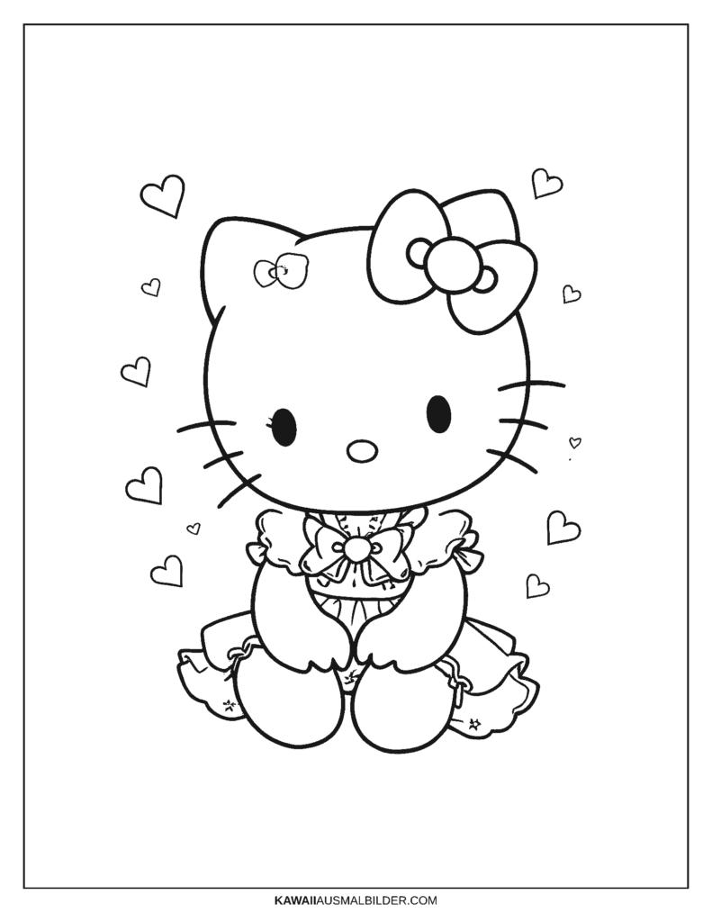hello kitty aesthetic ausmalbild