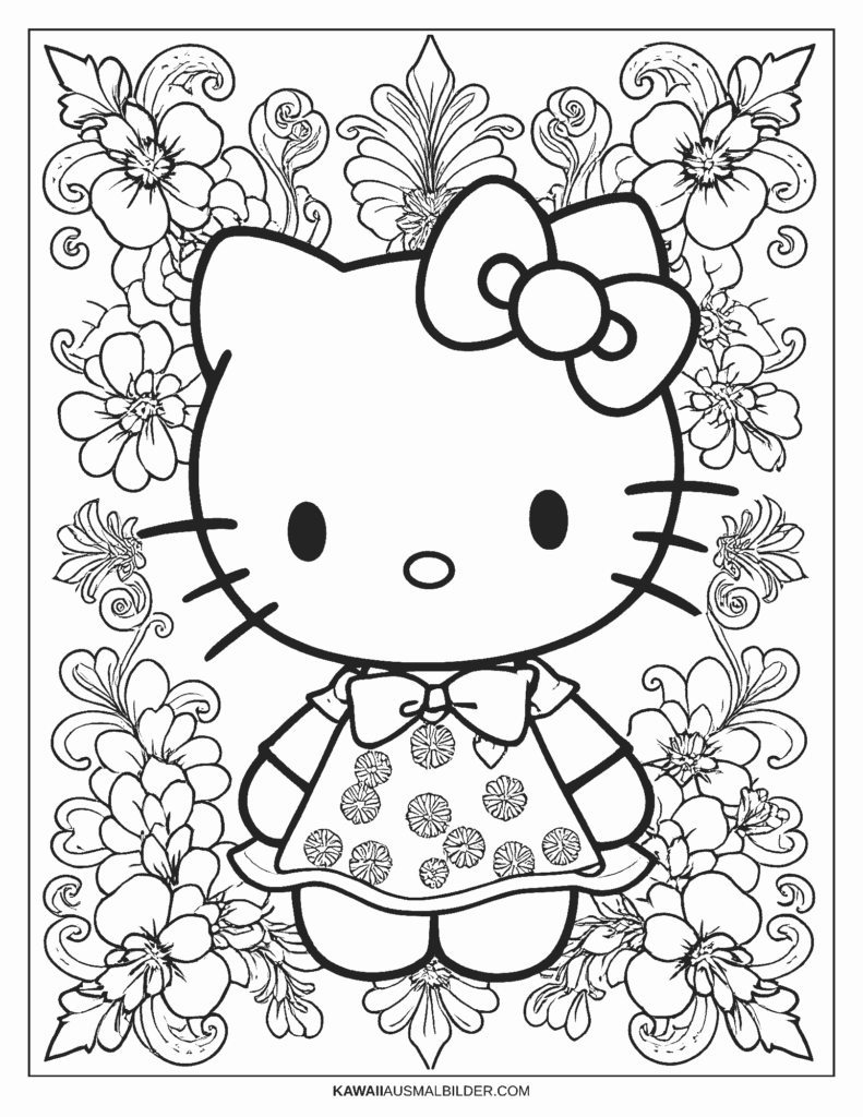 hello kitty ausmalbild erwachsene