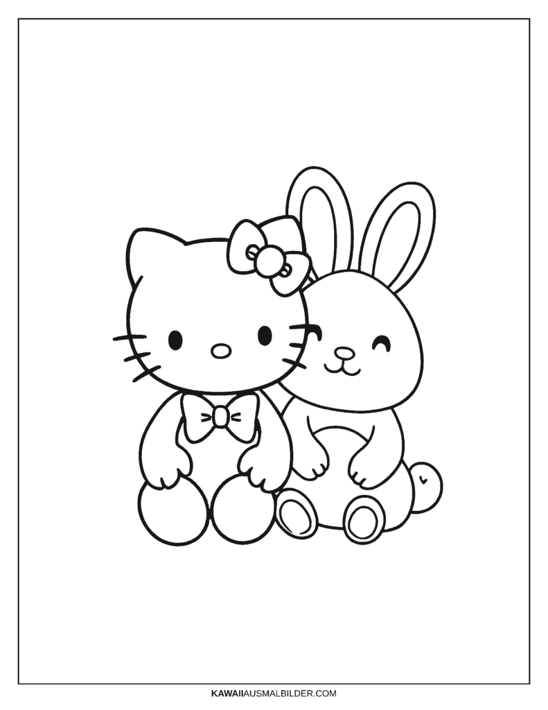 hello kitty cinnamoroll ausmalbild