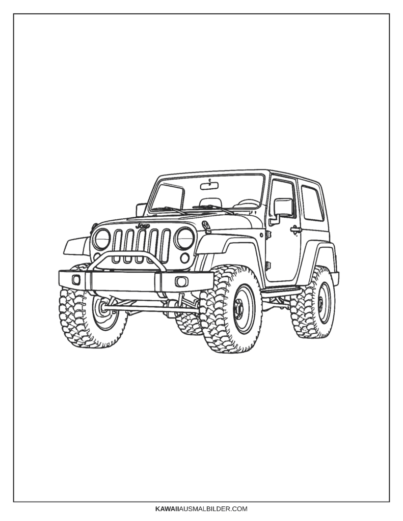 jeep auto  ausmalbild