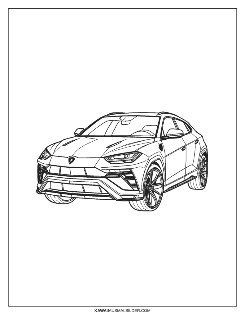 lamborghini urus auto  ausmalbild