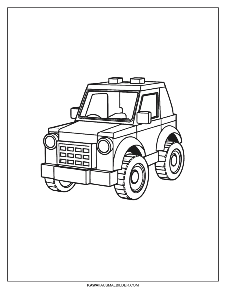 lego auto ausmalbild