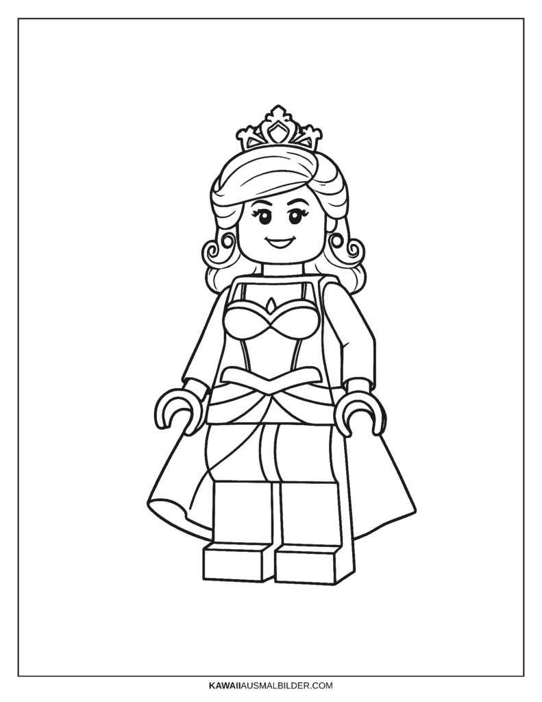 lego prinzessin ausmalbild