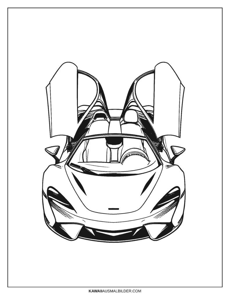 mclaren auto ausmalbild