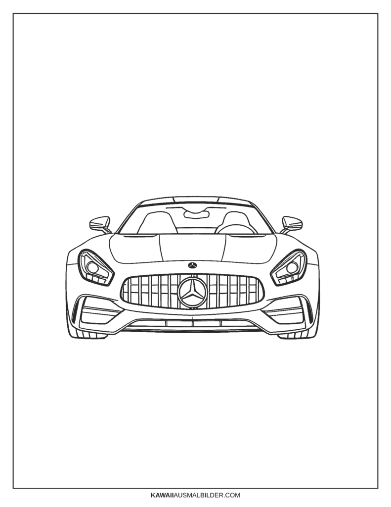 mercedes AMG auto  ausmalbild
