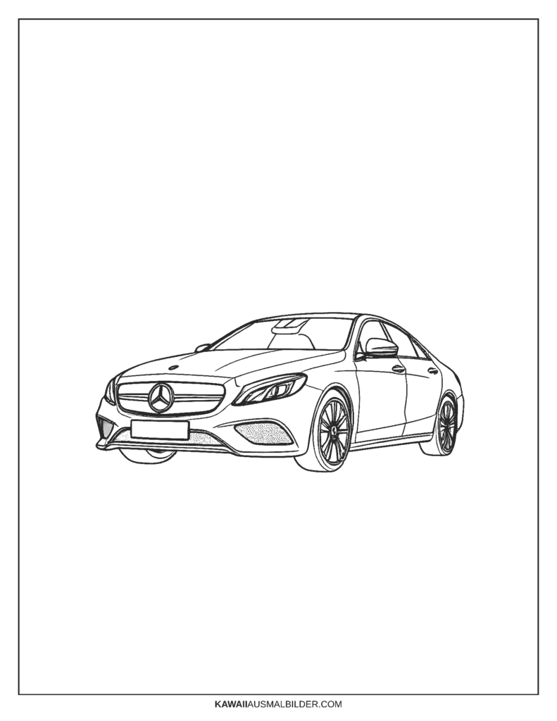 mercedes auto  ausmalbild