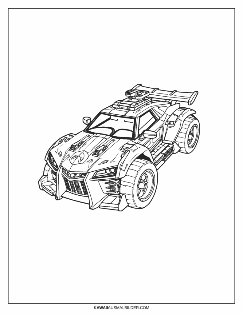 ninjago auto ausmalbild
