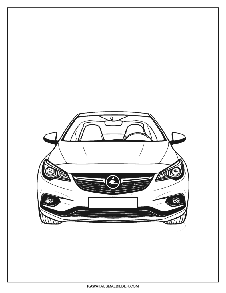 opel auto ausmalbild