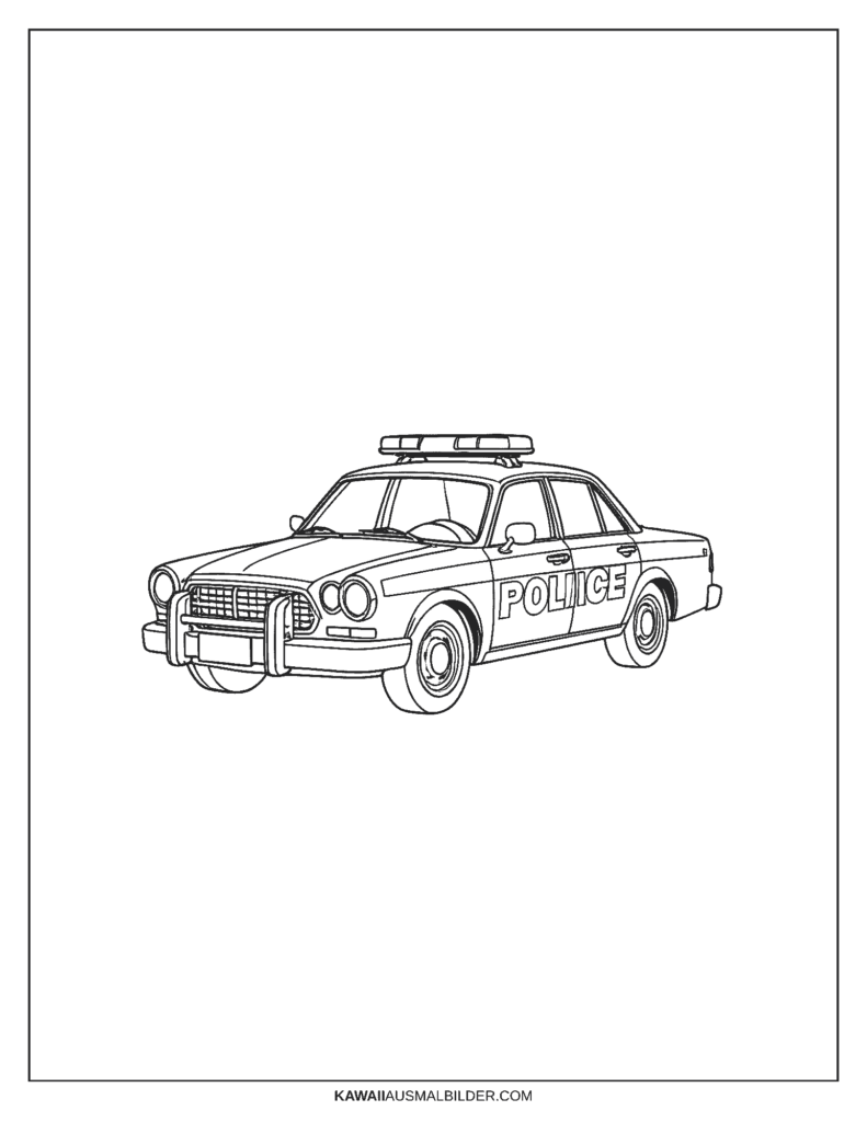 polizei auto ausmalbild