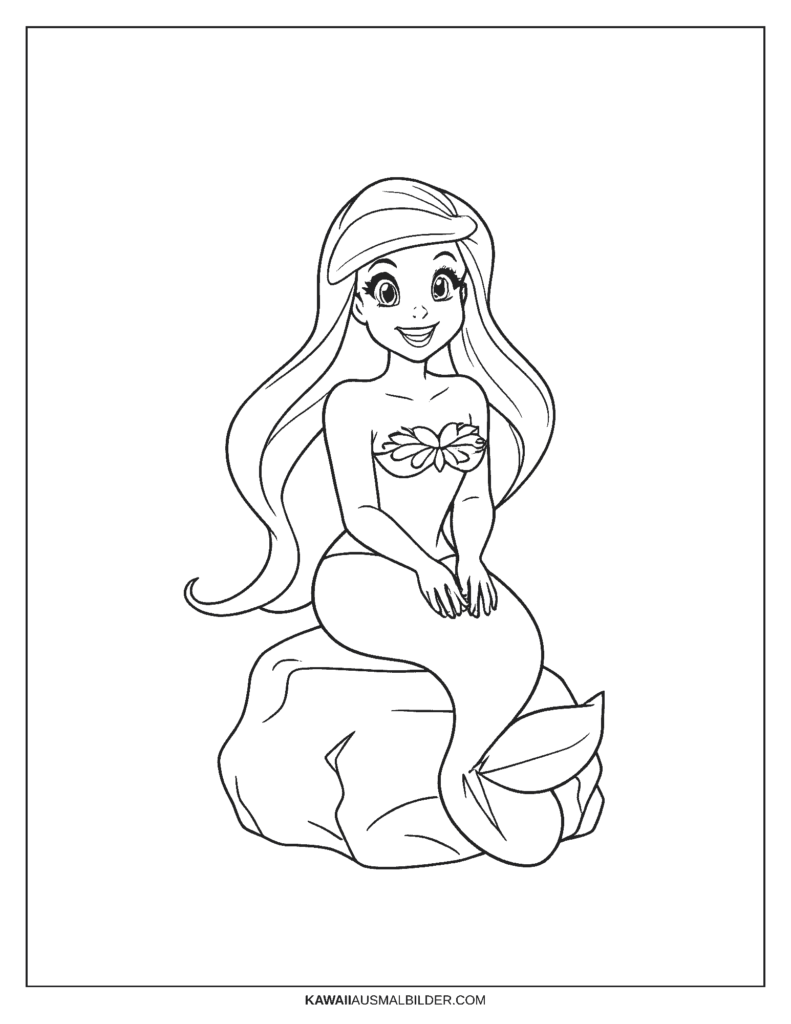 prinzessin arielle ausmalbild