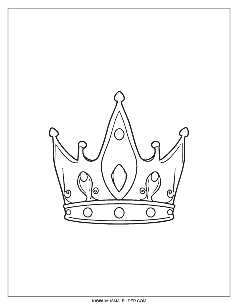 prinzessin krone ausmalbild