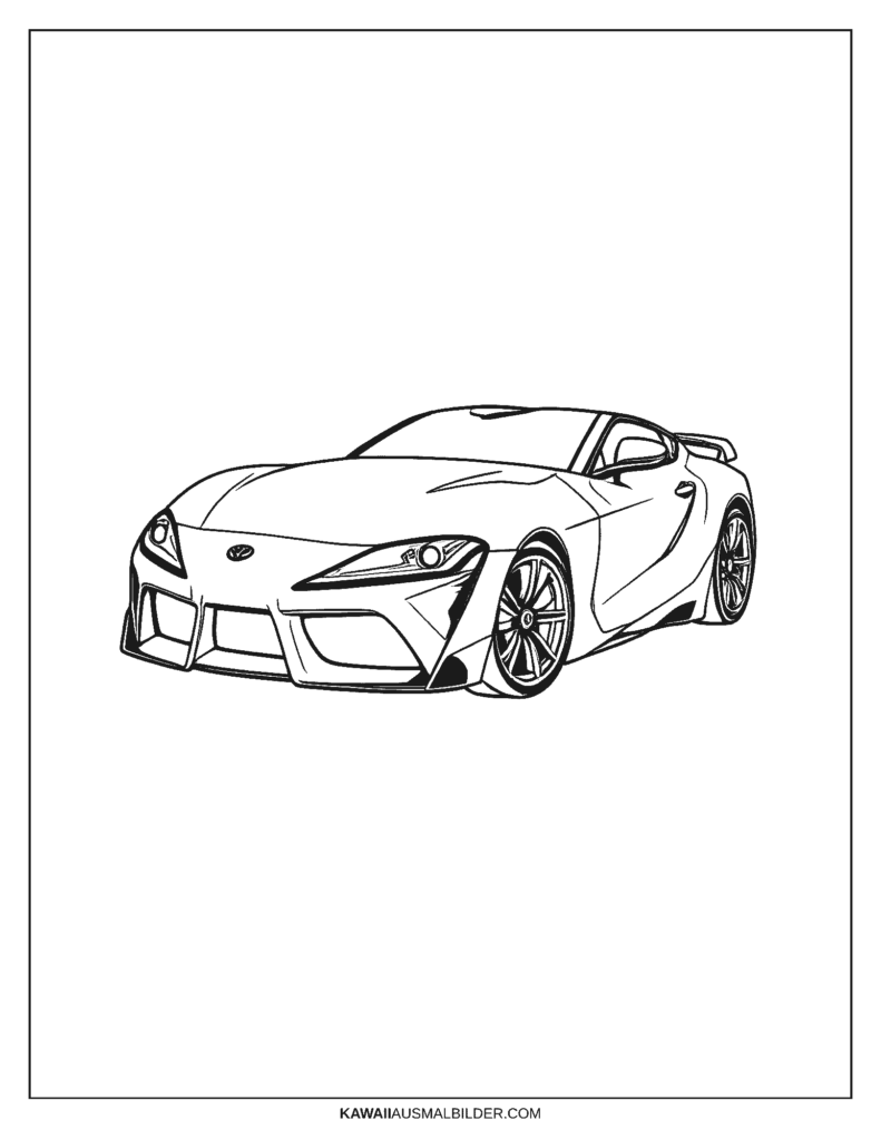 toyota supra  auto ausmalbild