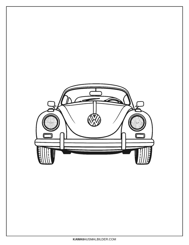 vw auto ausmalbild