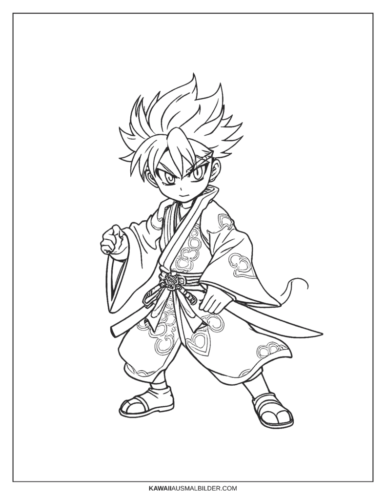 Anime demon slayer  ausmalbild 
