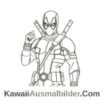 Coole Deadpool Ausmalbilder zum Ausdrucken für Kinder