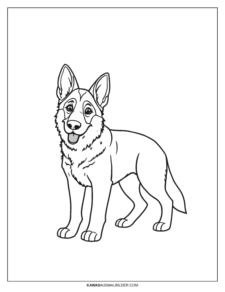  Deutscher Schäferhund Ausmalbild